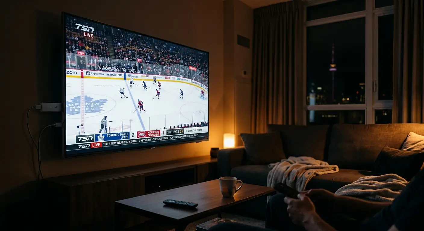 Firestick setup streaming IPTV Canada service with Canadian sports channels