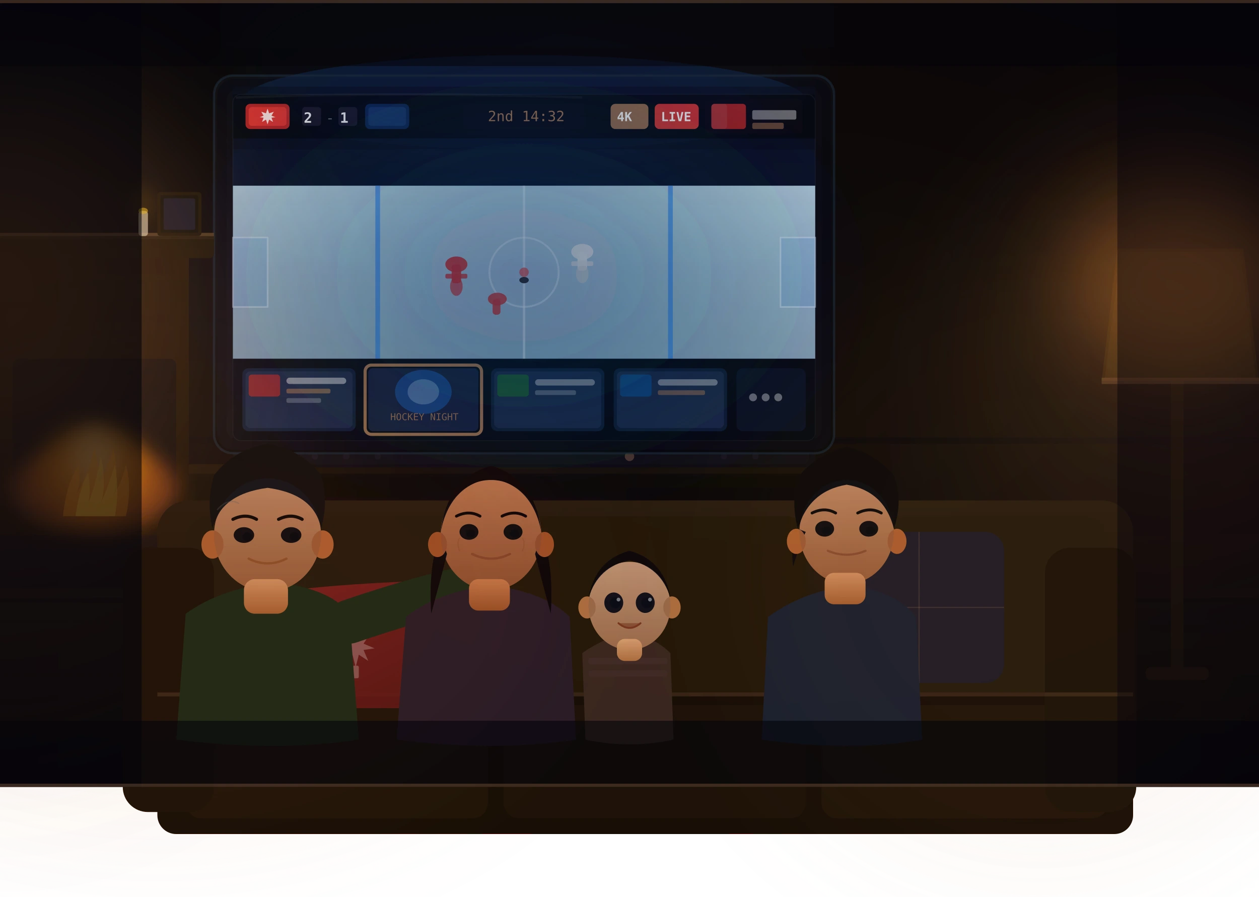 Canadian family streaming IPTV Canada service on 4K TV