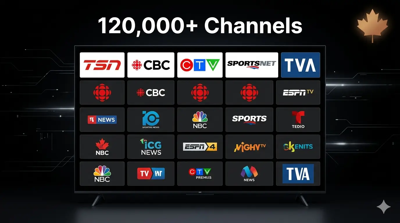 IPTV Canada channels list 2026 — Canadian sports news French international channels