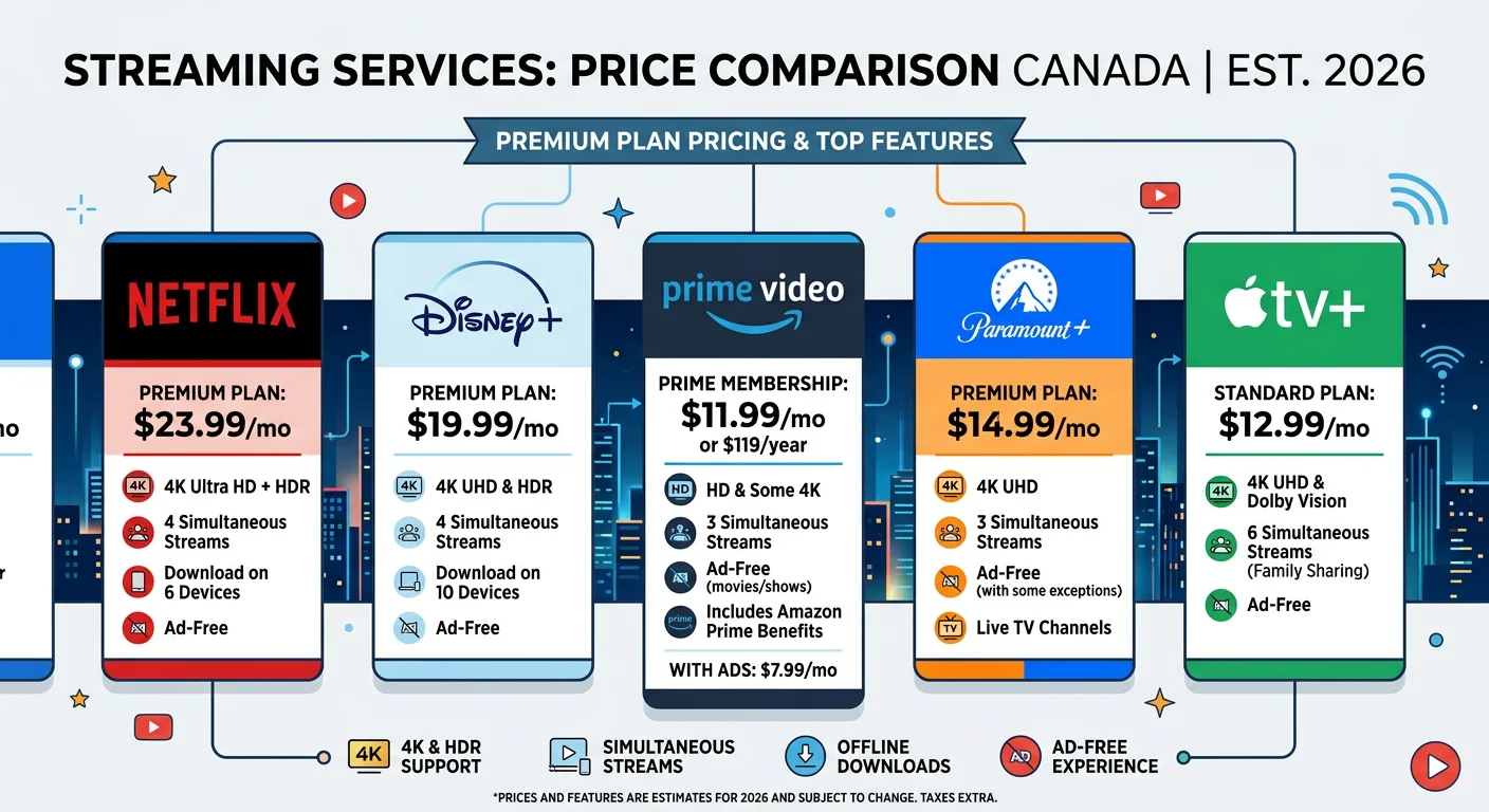 Amazon Prime Canada vs Royal Stream IPTV price comparison
